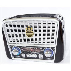 Радіоприймач GOLON RX-456S, LED, 3W, FM радіо, Входи microSD, USB, AUX, корпус пластмас, Black/Red, BOX