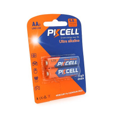 Батарейка лужна PKCELL 1.5V AA/LR6, 2 штуки у блістері ціна за блістер, Q12