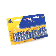 Батарейка сольова PKCELL 1.5V AA/R6, 24 штуки у блістері ціна за блістер, Q12