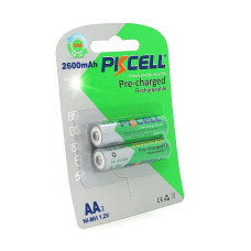 Акумулятор PKCELL 1.2V AA 2600mAh NiMH Already Charged, 2 штуки у блістері ціна за блістер, Q12