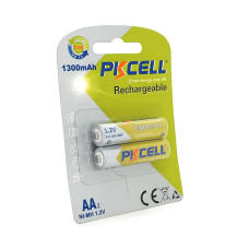 Акумулятор PKCELL 1.2V AA 1300mAh NiMH Rechargeable Battery, 2 штуки у блістері ціна за блістер, Q