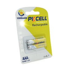 Акумулятор PKCELL 1.2V AAA 1000mAh NiMH Rechargeable Battery, 2 штуки у блістері ціна за блістер, Q12/144