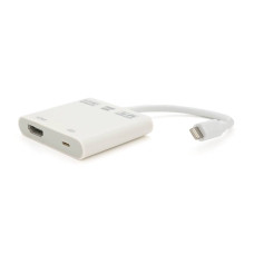 Конвертер Lighting (тато) на HDMI (тато) 10см, Silver, 4K / 2K, BOX