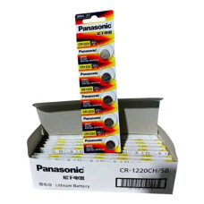 Батарейка літієва CR1220CH, PANASONIC, 3V, 35 mAh, 12.5x2mm, 0.8g, 5 шт у блістері (упак.100 штук) ціна за блист.
