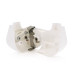 Вилка з заземленням кутова, 16A 250V A105, White, Q24