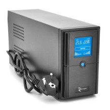 ДБЖ Ritar E-RTM1200 (720W) ELF-D, LCD, AVR, 3st, 3xSCHUKO socket, 2x12V7Ah, metal Case. Q2 (405*195*285)10.2 кг (340*120*190)