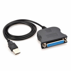 Кабель / перехідник USB LPT IEEE 1284 25 pin, 0.8m, Blister