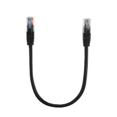 Патч-корд литий RITAR, CCA, UTP, RJ45, Cat.5e, 0,3m, чорний Q1500