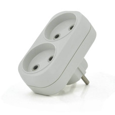 Розетка двійник без заземлення A202, White, Q18