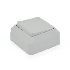 Вимикач одинарний зовнішнього монтажу O0021, White,