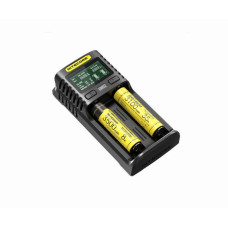 Зарядний пристрій універсальний Nitecore Digicharger UM2, 2 канали, LCD дисплей, підтримує Li-ion, Ni-MH та Ni-Cd AA (R6), ААA (R03), С (R14)