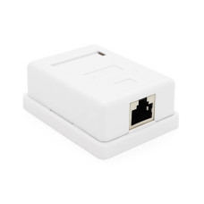 Розетка RITAR FTP 8P8C RJ45 1 порт Cat-6,накладна біла Q500
