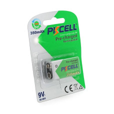 Акумулятор PKCELL 9V/350mAh, крона, NiMH Rechargeable Battery, 1 штука у блістері ціна за блістер Q10