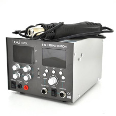 Паяльна станція BAKKU BA-9305L цифрова індикація, фен, паяльник, БЖ DC 0-30В, 5A (335*300*235) 4,91 кг