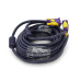 Кабель Merlion VGA 3 + 4 with shielding, 10m, male to male (тато-тато), 2 фериту, purple, Пакет Q50