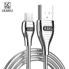 Кабель iKAKU ALLOY series for mirco, Silver, длина 1м, 2.8A, BOX