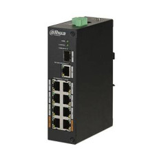 Комутатор POE DH-PFS3110-8ET-96 48V з 8 портами POE 100Мбіт + 1 порт UP-Link 1000Мбіт + 1 порт SFP, корпус - метал, Black