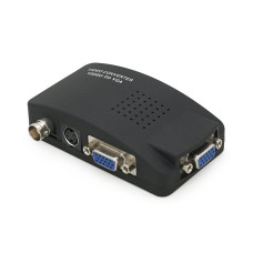 Конвертер VGA to BNC, IN-BNC (тато) на OUT-VGA(мама), Black, Пакет Q25