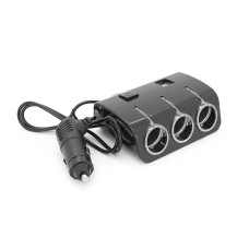 АЗП розгалужувач WEIFENG, 12V-3 * 12V + 2 * USB, Black, Blister