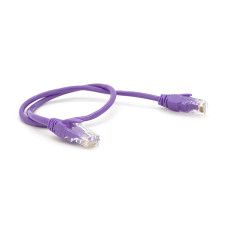 Патч-корд литий RITAR, UTP, RJ45, Cat.5e, 0,5m, фіолетовий, Cu (мідь)