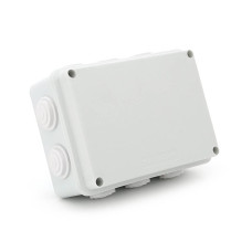 Коробка розподільна зовнішня YOSO 150x110x70 IP65 колір білий, 10 отворів, соски в комплекті, BOX, Q100
