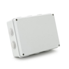 Коробка розподільна зовнішня YOSO 200x155x80 IP65 колір білий, 10 отворів, соски в комплекті, BOX, Q60