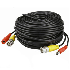Патчкорд комбінований коаксіальний + живлення BNC + DC 25m, чорний, Q60