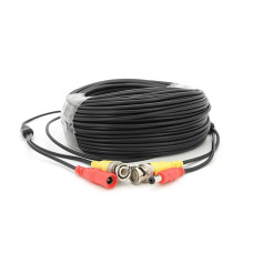 Патчкорд комбінований коаксіальний + живлення BNC + DC 40m, чорний, Q35