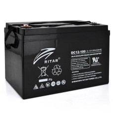 Акумуляторна батарея CARBON RITAR DC12-100C, Black Case, 12V 100.0Ah, 2000-5000 циклів, до 15 років термін служби (355*250*260) Q1