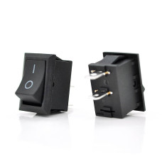 Перемикач ON-OFF KCD1-101, 250VAC/6A, 2 контакти, Black, Q200
