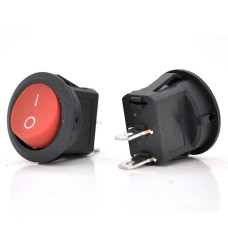 Перемикач ON-OFF QY611-101, 250VAC/3A, 2 контакти, Red, Q200