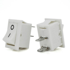 Перемикач ON-OFF KCD11-101 Small, 250VAC / 3A, 2 контакта, White,Q500