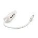 Контролер USB 2.0 до Ethernet VEGGIEG- Сетевой адаптер 100 / 1000Mbps з проводом RTL-8152B + FE2.2S + 3 порта USB2.0, White, Metal, Blister-Box
