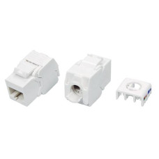 Модульний роз'єм OK-net Кат.5e UTP (180°, toolless) білий