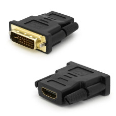 Перехідник HDMI(мама) / DVI-I 24 + 5 (тато) Black Q50