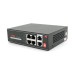 4х портовий PoE комутатор з автоперезапуском ONV-H1064PLD, 4хРоЕ 100Мбіт + 2хUplink 100Мбіт до 250м, IEEE802.3af/at, загальна потужність 65Вт