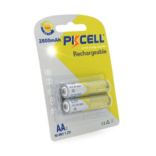 Акумулятор PKCELL 1.2V AA 2800mAh NiMH Rechargeable Battery, 2 штуки у блістері ціна за блістер, Q12