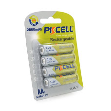 Акумулятор PKCELL 1.2V AA 2800mAh NiMH Rechargeable Battery, 4 штуки у блістері ціна за блістер, Q12
