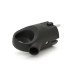 Вилка із заземленням кутова з кільцем, 16A 250V, A112B, Black, Q35