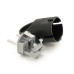 Вилка із заземленням кутова з кільцем, 16A 250V, A112B, Black, Q35