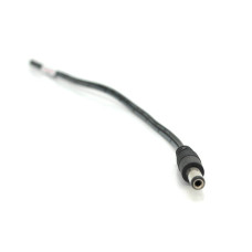 Роз'єм живлення DC-M (D 5,5x2,5мм) => кабель довжиною 25см black, Black plugOEM Q100