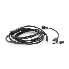 Універсальний ендоскоп 3в1 (USB/MicroUSB/Type-C) для смартфона/ПК, камера 5.5мм, жорсткий кабель 2м, з LED-підсвічуванням, IP67