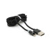 Магнітний кабель PiPo USB 2.0 /Lighting, 2m, 2А, тканинна оплетка, броньований, знімач, Black, BOX
