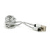 Магнітний кабель PiPo USB 2.0 /Lighting, 2m, 2А, тканинна оплетка, броньований, знімач, Silver, BOX