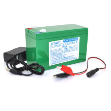 Акумуляторна батарея літієва QiSuo 12V 8A з елементами Li-ion 18650 (150X64,5X97,7) + зарядний пристрій 12,6V/1A + крокодили