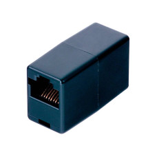 З'єднувач RJ45 8P8C мама/мама RJ45 для з'єднання кабелю, чорний, Q100