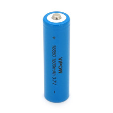 Акумулятор 18650 Li-Ion Vipow ICR18650 TipTop, 1800mAh, 3.7V, Blue Q50/500