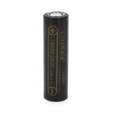 Акумулятор 18650 Li-Ion LiitoKala Lii-26A, 2600mah (2450-2650mah), 3.7V (2.75-4.2V), Black, PVC BOX Q2,цiна за 1 шт