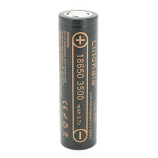 Акумулятор 18650 Li-Ion LiitoKala Lii-35A, 3500mah (3550-3650mah, 3.7V (2.75-4.2V), Black, PVC BOX Q2,цiна за 1 шт