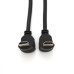 Кабель MerlionHDMI-HDMI 1.0m, v1.4, OD-7.5mm, круглий Black, коннектор Black 90 ° кутовий / 90 ° кутовий